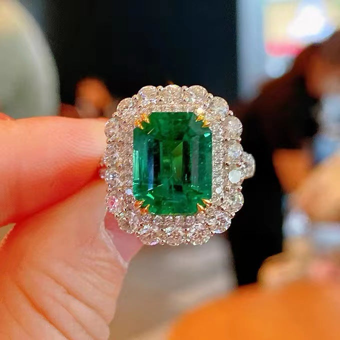 Simulated Emerald Tourmaline Ring