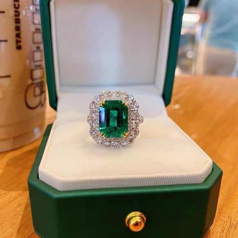 Simulated Emerald Tourmaline Ring