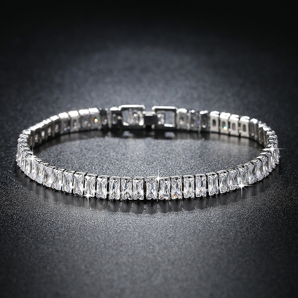 rectangular zircon bracelet