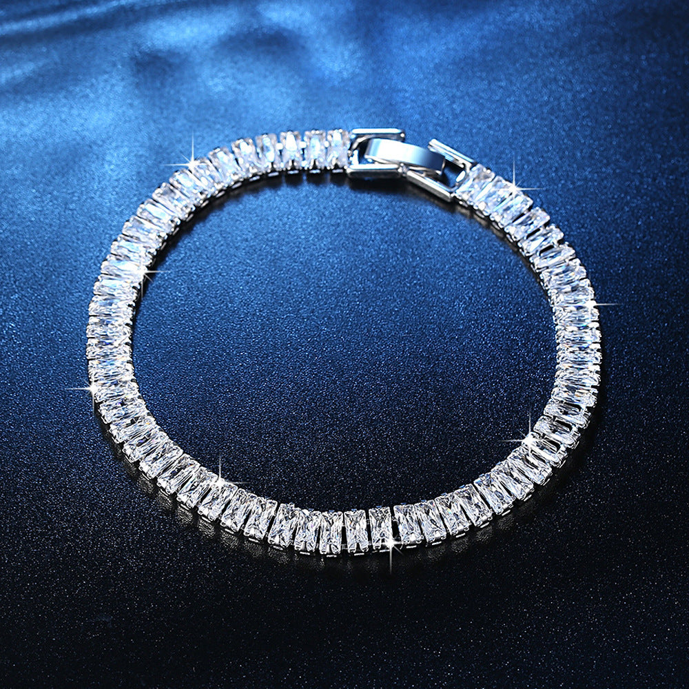 rectangular zircon bracelet