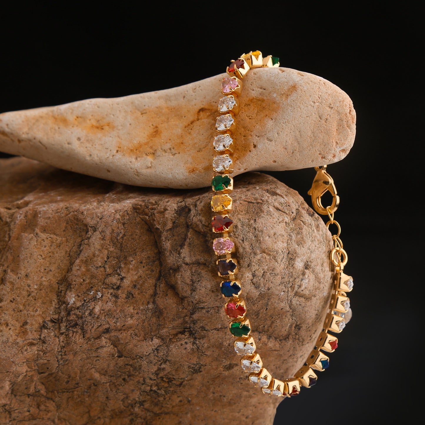 Colorful zircon women's bracelet