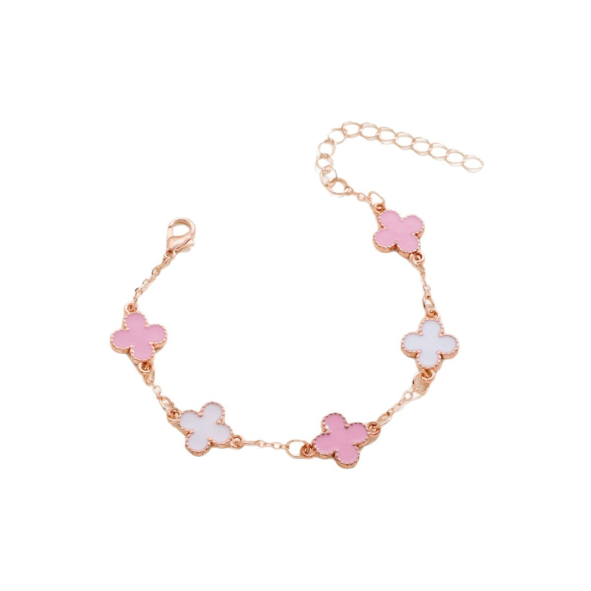 Five-flower four-leaf clover bracelet