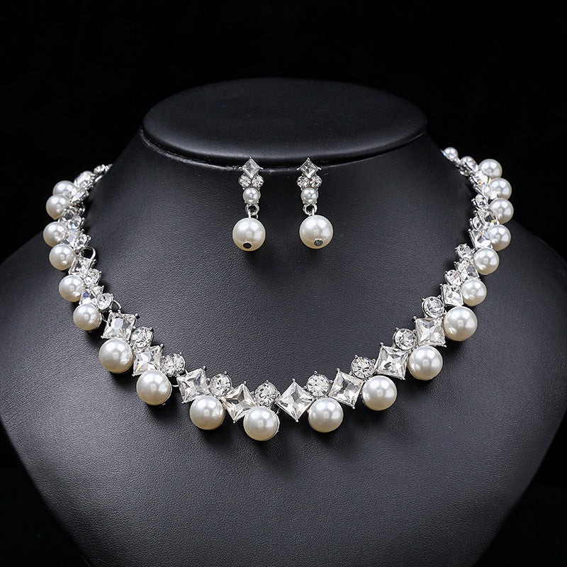 Pearl and Gemstone Necklace Set