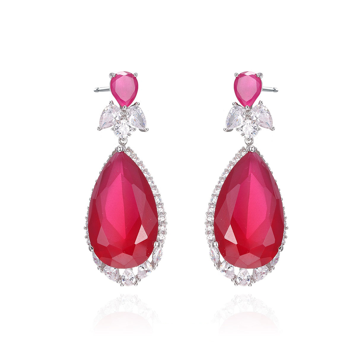Gemstone earrings silver