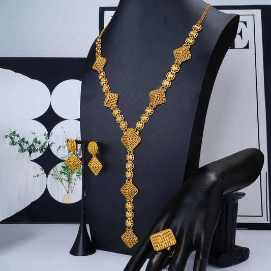 Gold-plated tassel four-piece suit
