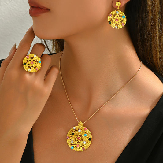Geometric colored diamond set