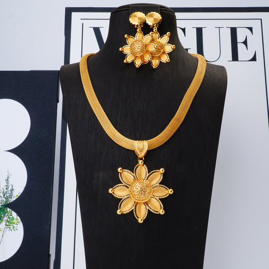 Petal Necklace Earring Set