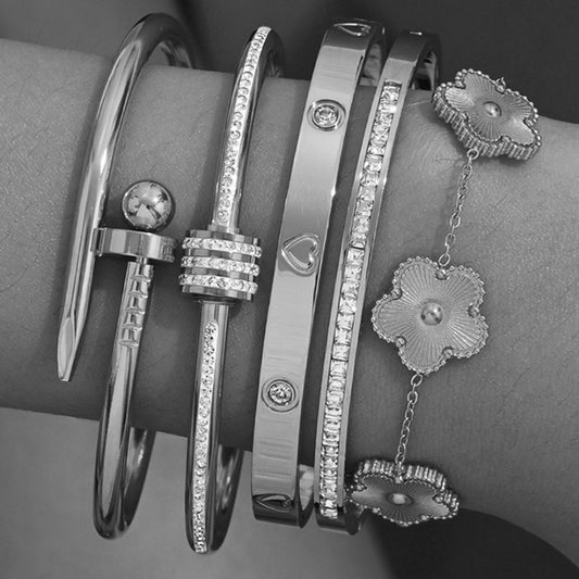 gold bangles titanium steel bracelet