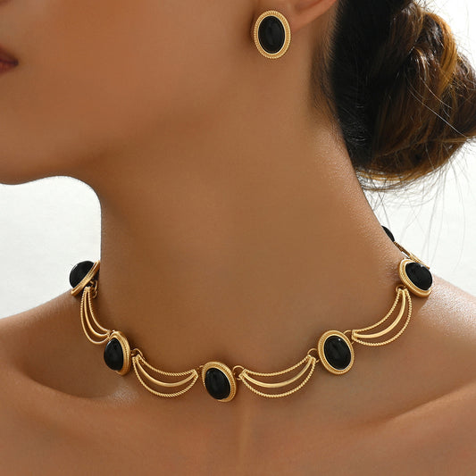 Vintage Gemstone Necklace Set