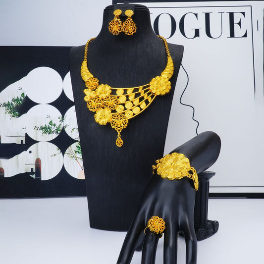 New 3D hollow flower four-piece set