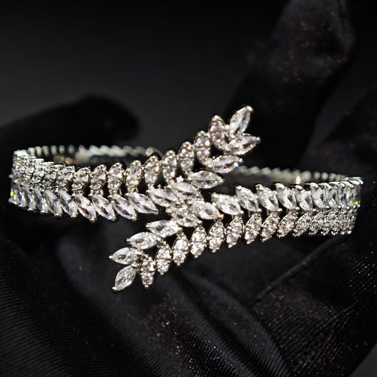 Light luxury wheat ear bracelet and ring set