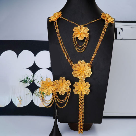 24k gold-plated bridal jewelry set