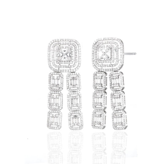 Silver jewelry earrings pendant style