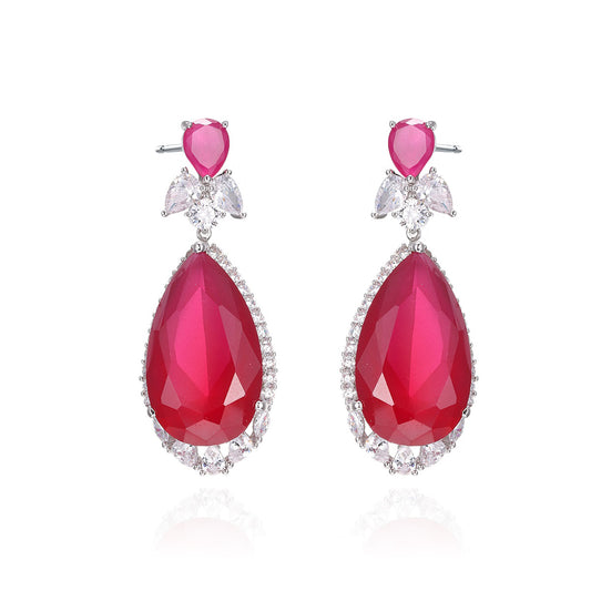 Gemstone earrings silver