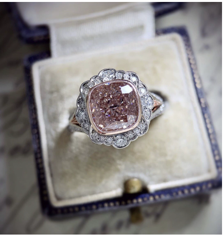 Colored zircon ring
