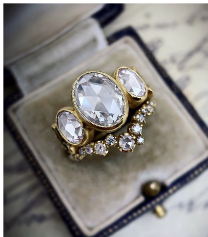 Colored zircon ring