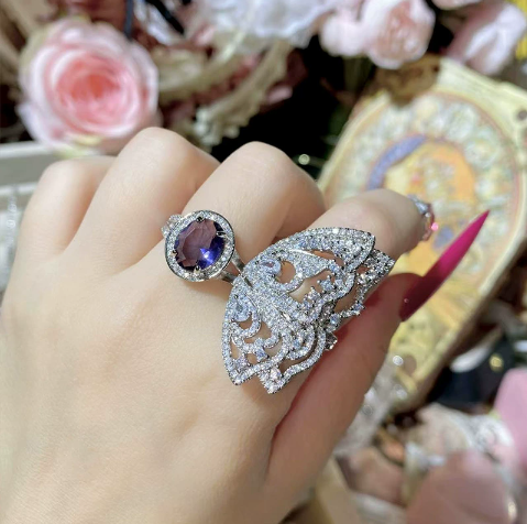 Gemstone Butterfly Ring